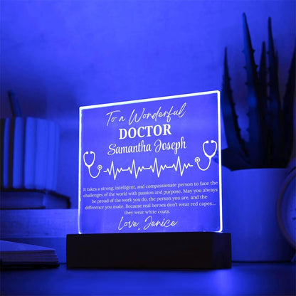 Personalized Doctor Gift Acrylic Plaque – Retirement Gift for Doctor – view 4