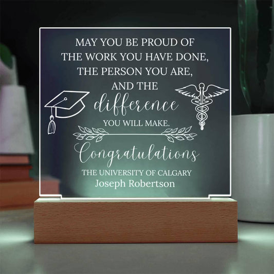 Personalized Nursing Graduation Gift Acrylic Plaque – New Nurse Gifts