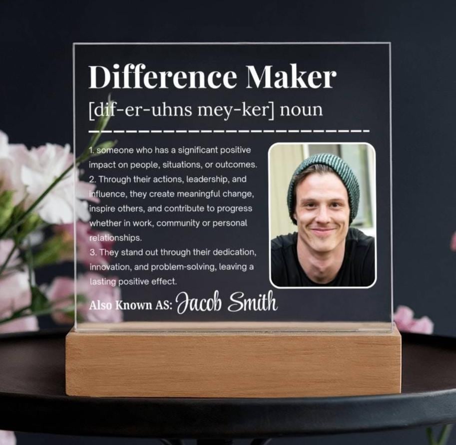 Personalized Difference Maker Gift – Appreciation Gift for Leader