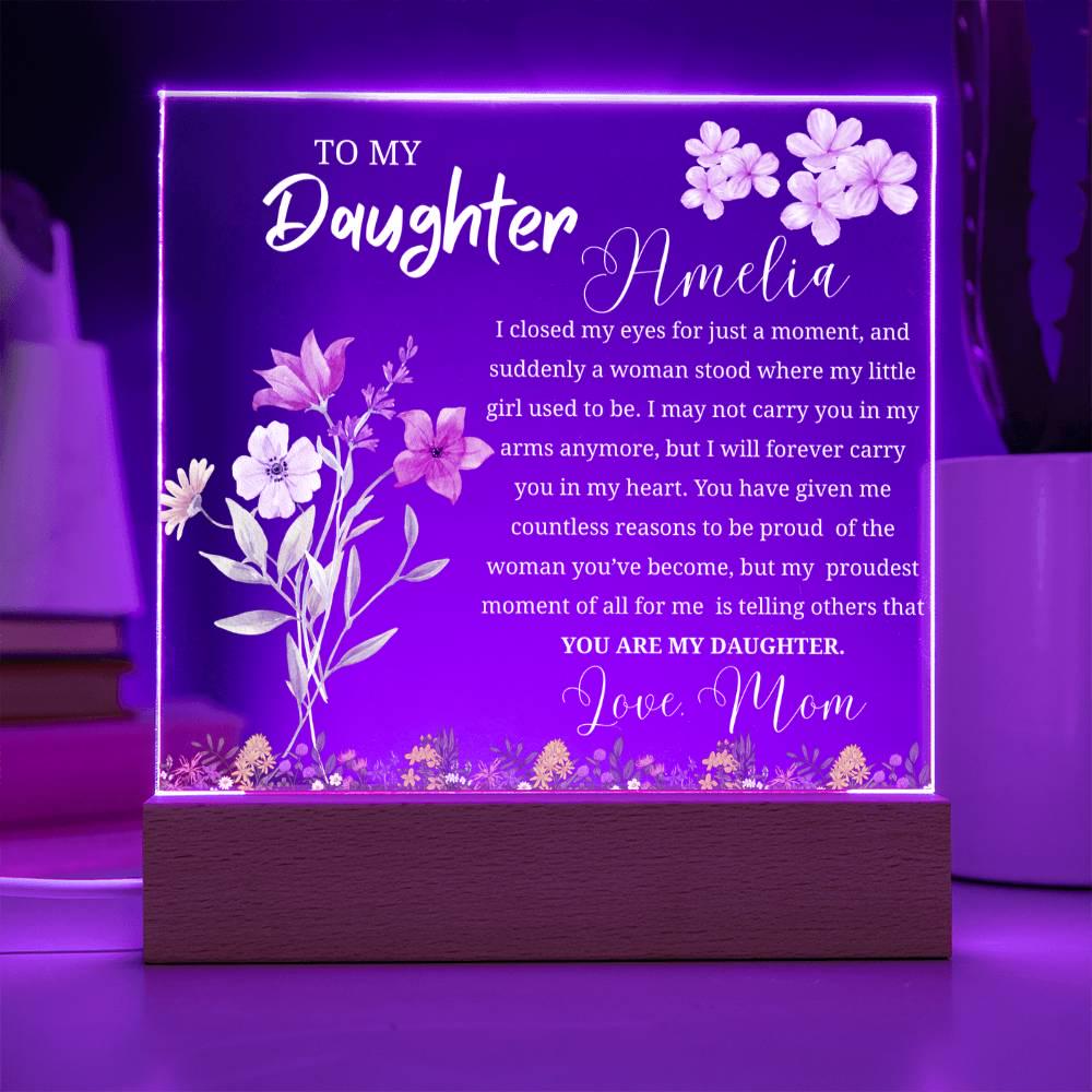 To My Daughter Gift Personalized Acrylic Plaque – Gift from Mom – view 10