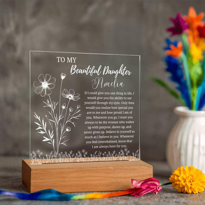 Custom Daughter Gift Acrylic Plaque – Gift from Mom – view 10