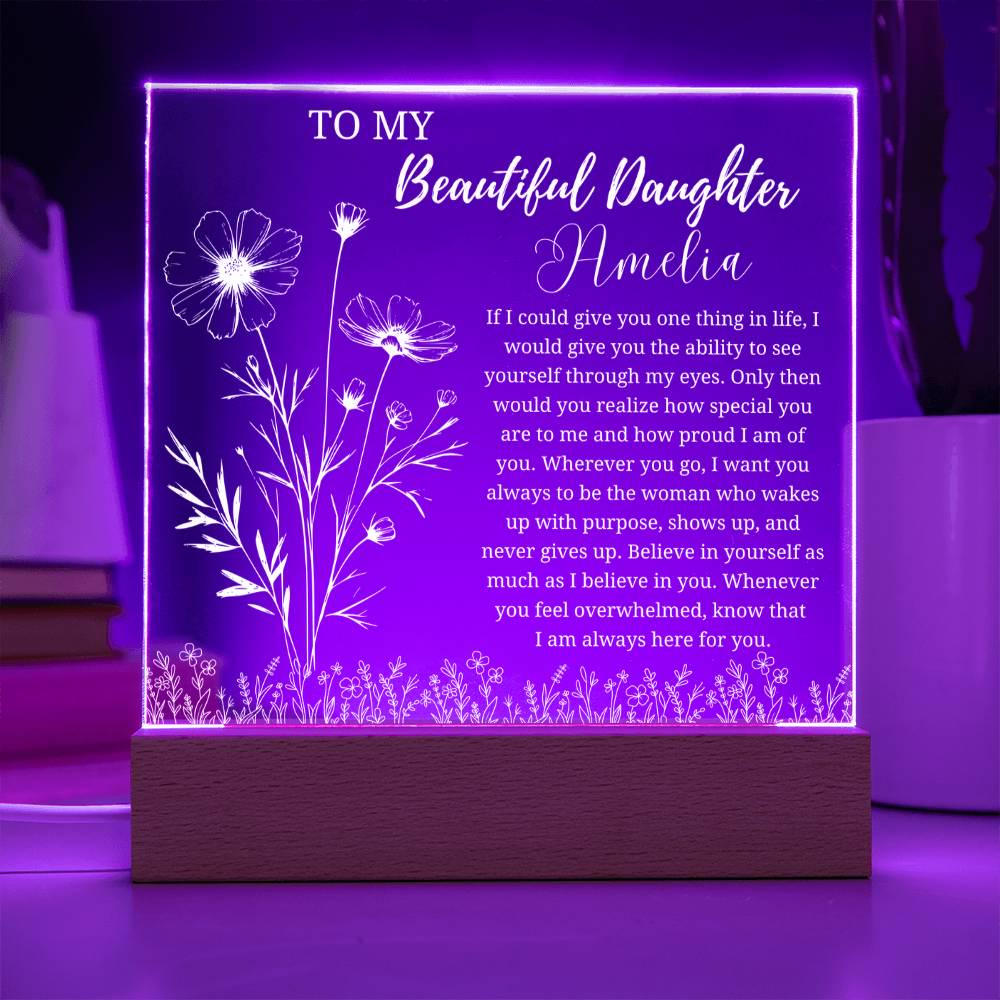 Custom Daughter Gift Acrylic Plaque – Gift from Mom – view 4