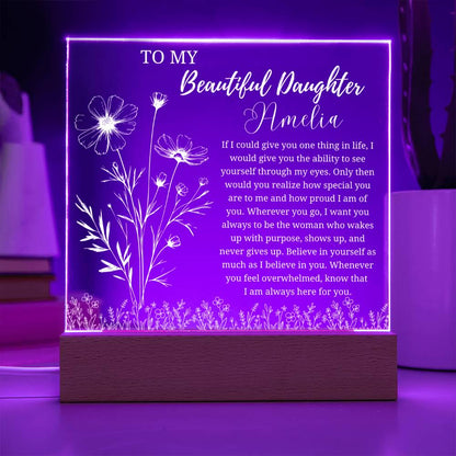 Custom Daughter Gift Acrylic Plaque – Gift from Mom – view 4