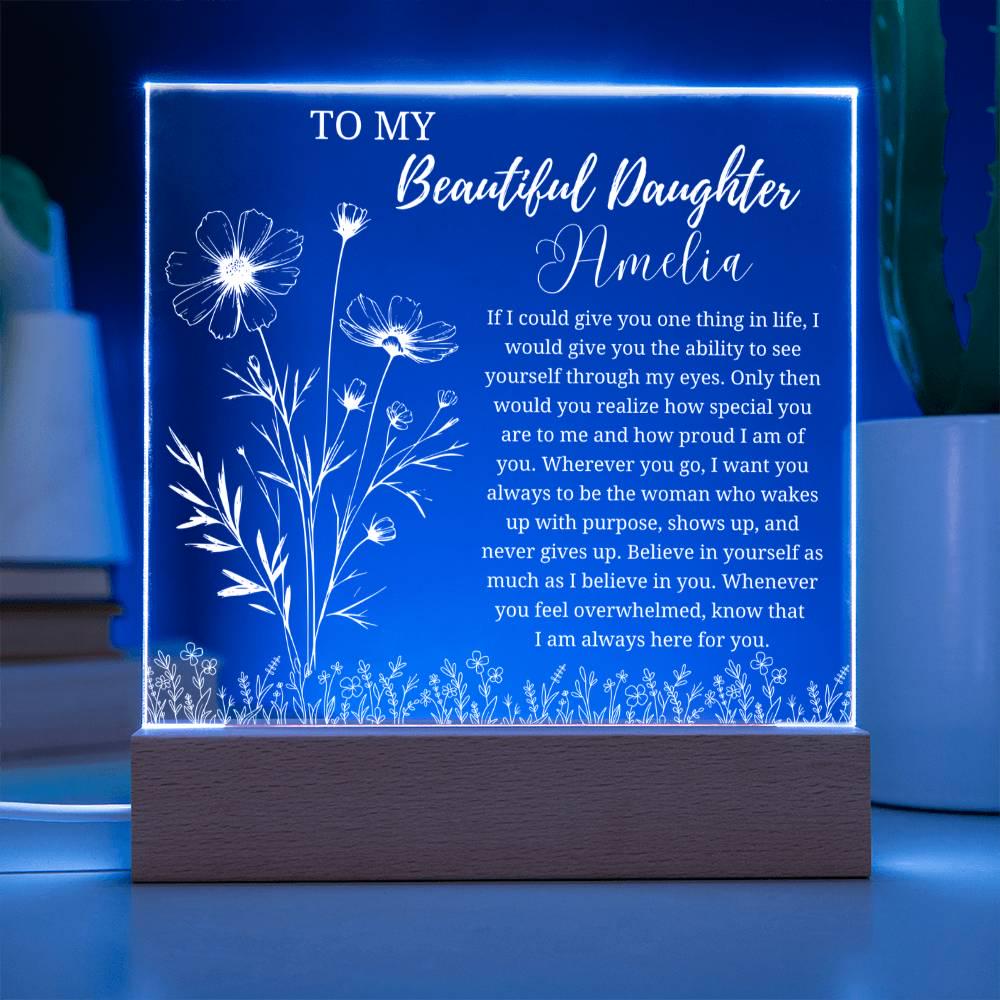 Custom Daughter Gift Acrylic Plaque – Gift from Mom – view 5