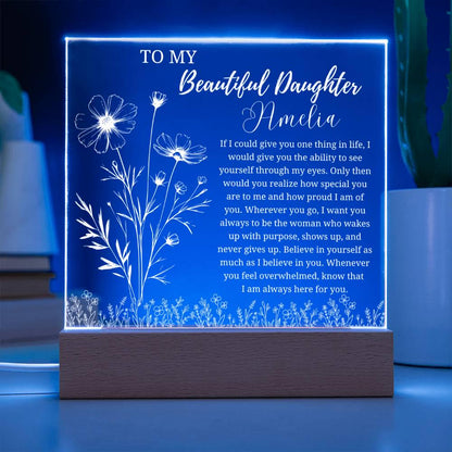 Custom Daughter Gift Acrylic Plaque – Gift from Mom – view 5