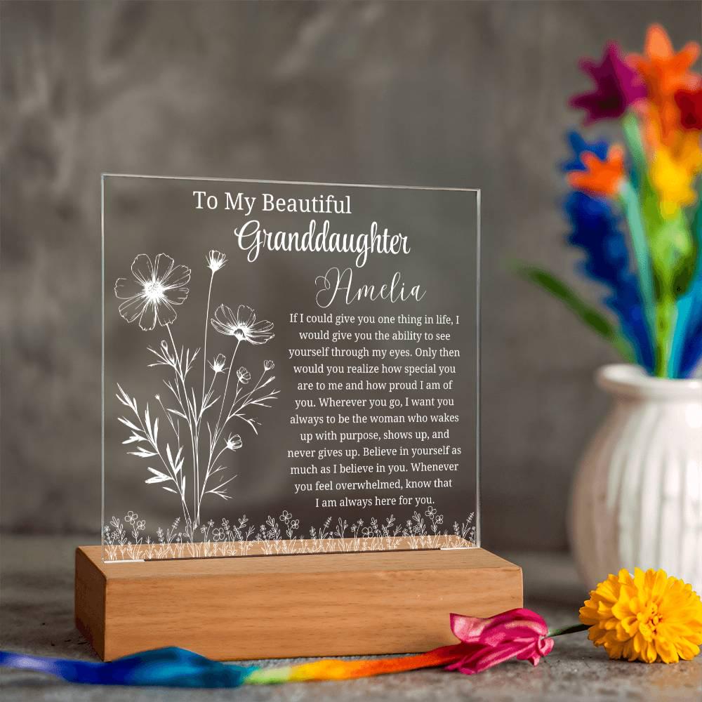 To My Granddaughter Gift Personalized Plaque – Gift from Grandma – view 10