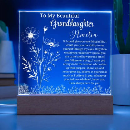 To My Granddaughter Gift Personalized Plaque – Gift from Grandma – view 5