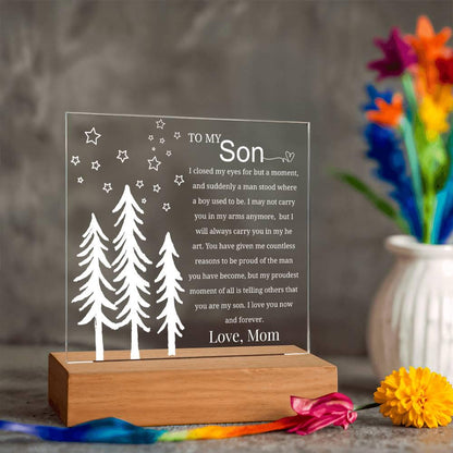 To My Son Personalized Acrylic Plaque – Gift from Mom – view 10