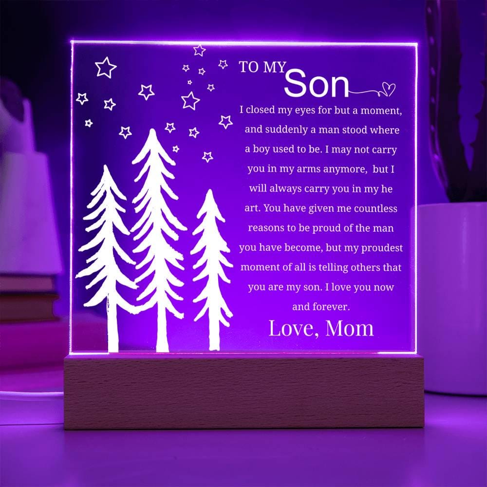 To My Son Personalized Acrylic Plaque – Gift from Mom – view 9