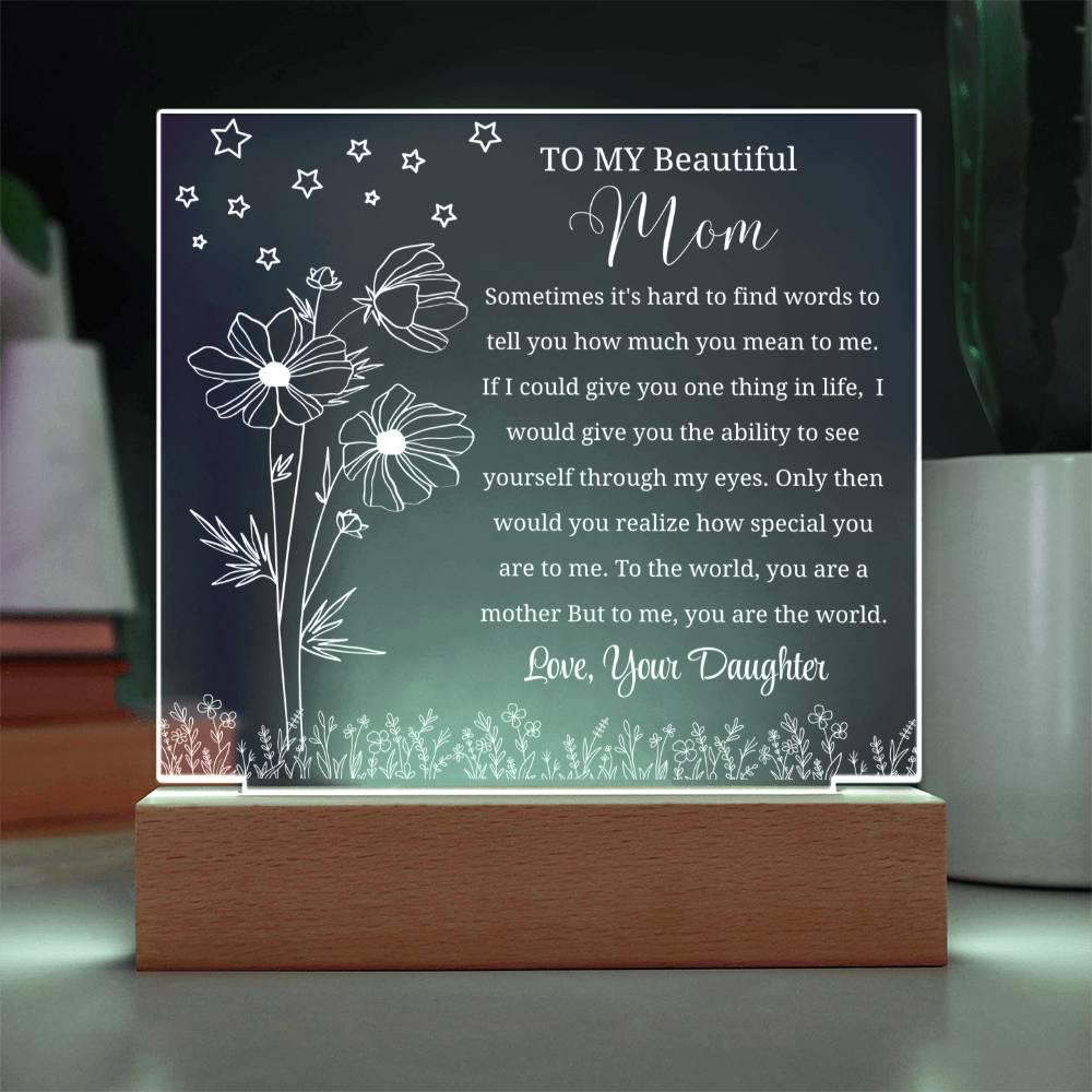 Personalized Mom Gift Acrylic Plaque – Mother’s Day Gift – view 2