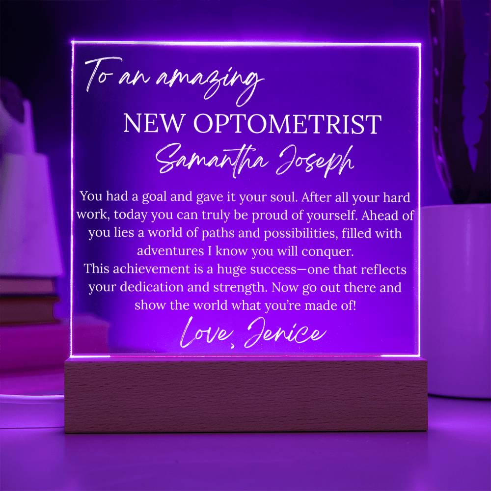 Personalized New Optometrist Gift Acrylic Plaque – Future Eye Doctor – view 5