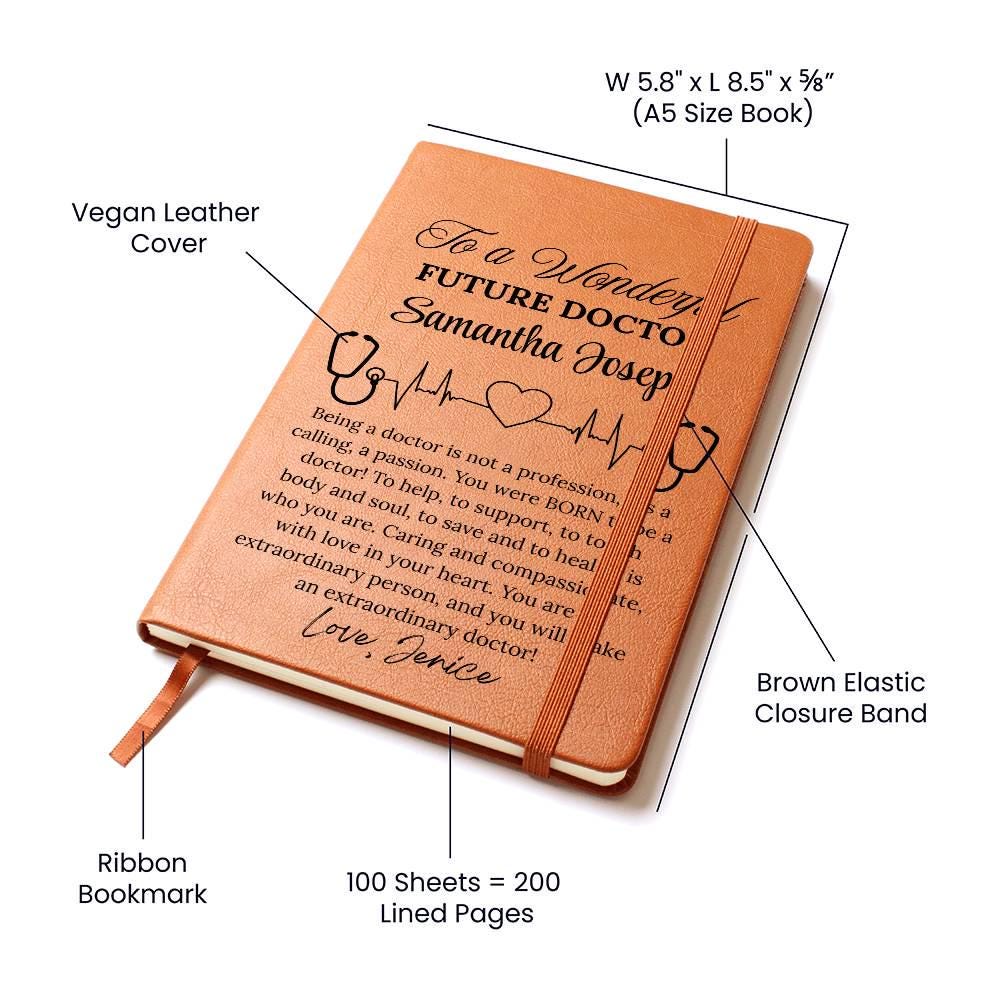 Future Doctor Gift Personalized Vegan Leather Journal – view 4
