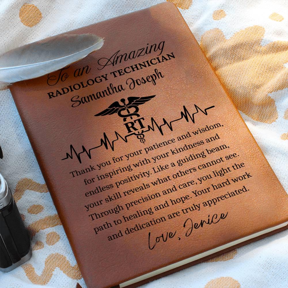 Radiology Technician Gift Personalized Vegan Leather Journal – view 5