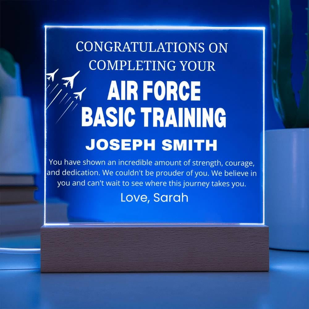 Air Force Basic Training Completion Gift Personalized Acrylic Plaque – view 4