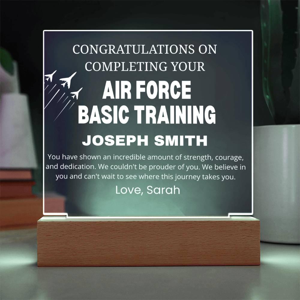 Air Force Basic Training Completion Gift Personalized Acrylic Plaque