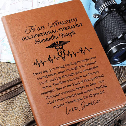 Occupational Therapist Gift Personalized Vegan Leather Journal – view 8