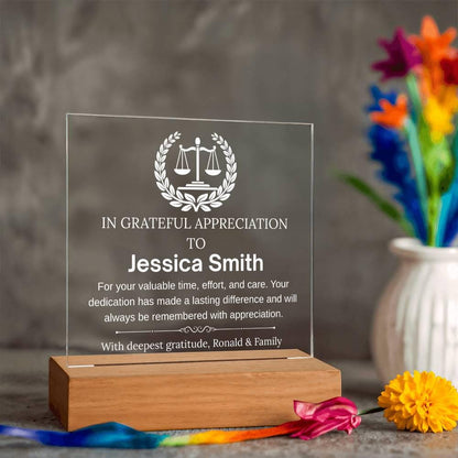 Personalized Law Appreciation Gift Acrylic Plaque – view 9