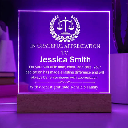 Personalized Law Appreciation Gift Acrylic Plaque – view 8