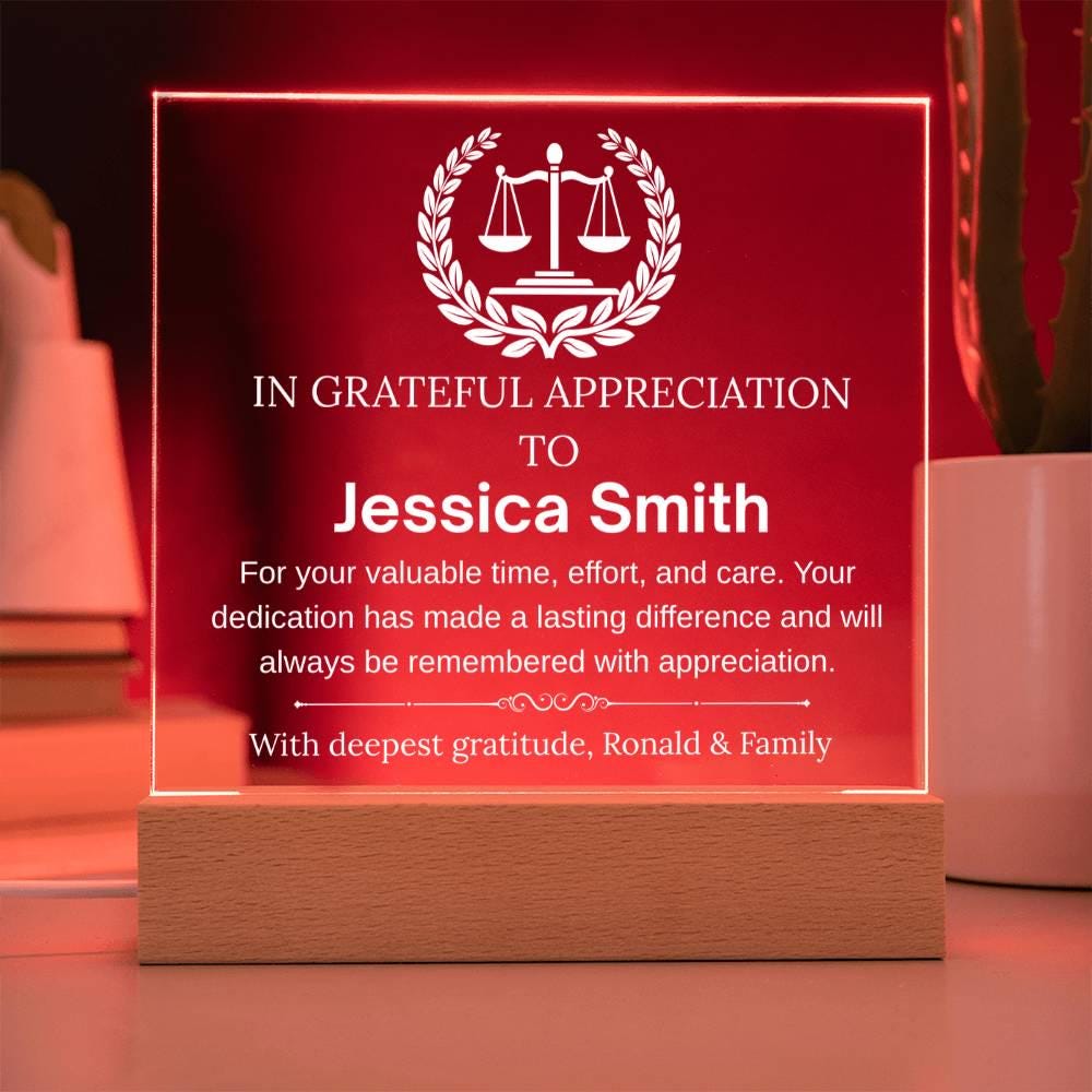 Personalized Law Appreciation Gift Acrylic Plaque – view 10