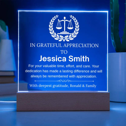 Personalized Law Appreciation Gift Acrylic Plaque – view 3