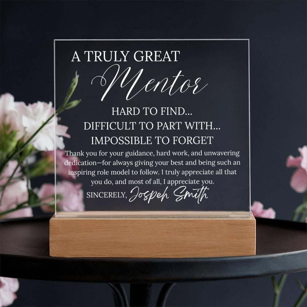 Personalized Mentor Gift Acrylic Plaque – Thank You Gift – view 2