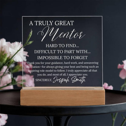 Personalized Mentor Gift Acrylic Plaque – Thank You Gift – view 2