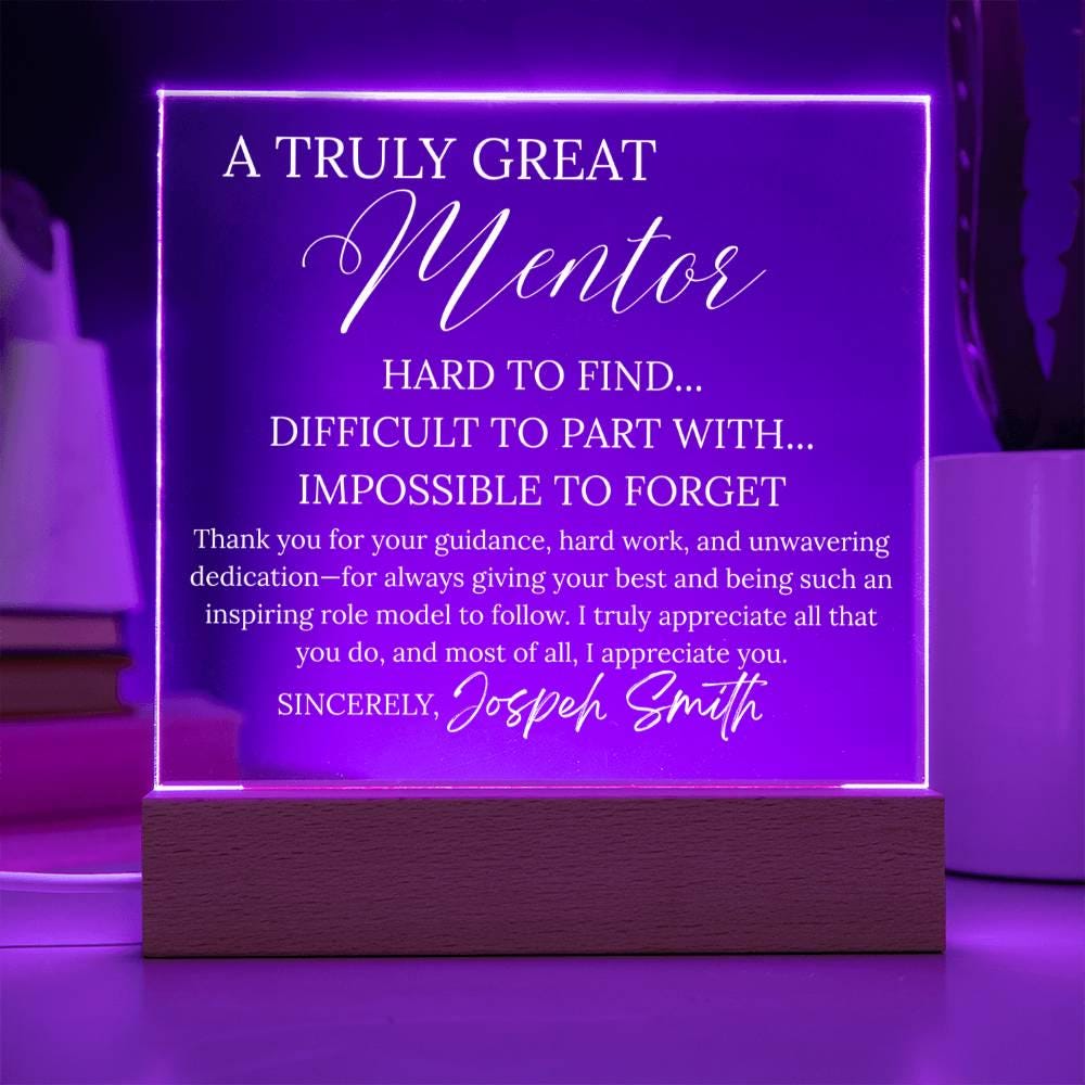 Personalized Mentor Gift Acrylic Plaque – Thank You Gift – view 8