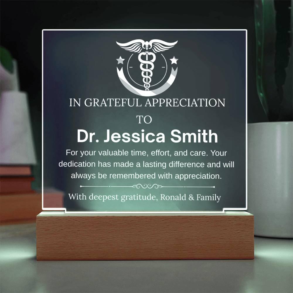 Personalized Doctor Appreciation Gift Acrylic Plaque – view 2