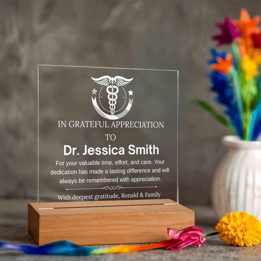 Personalized Doctor Appreciation Gift Acrylic Plaque – view 10