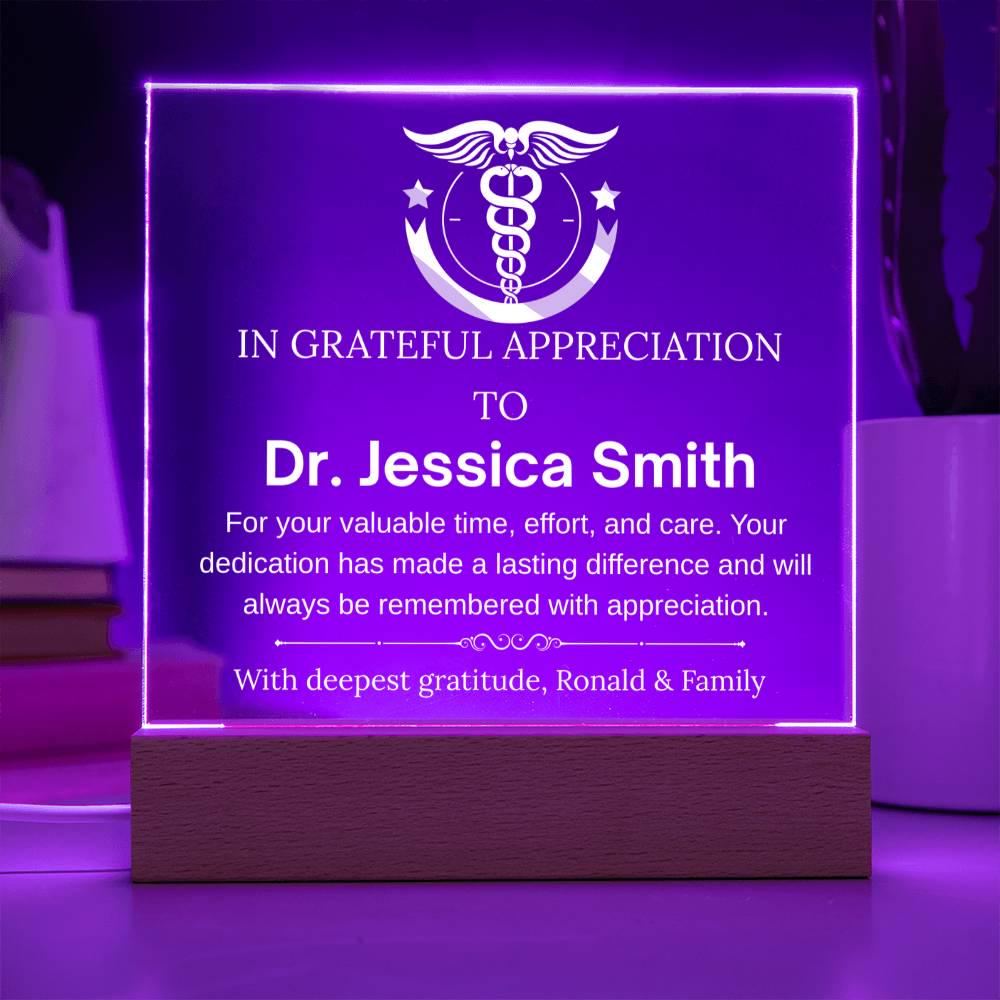 Personalized Doctor Appreciation Gift Acrylic Plaque – view 9