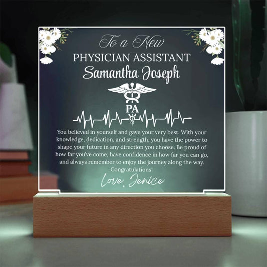Physician Assistant Graduation Gift Gift Personalized Acrylic Plaque