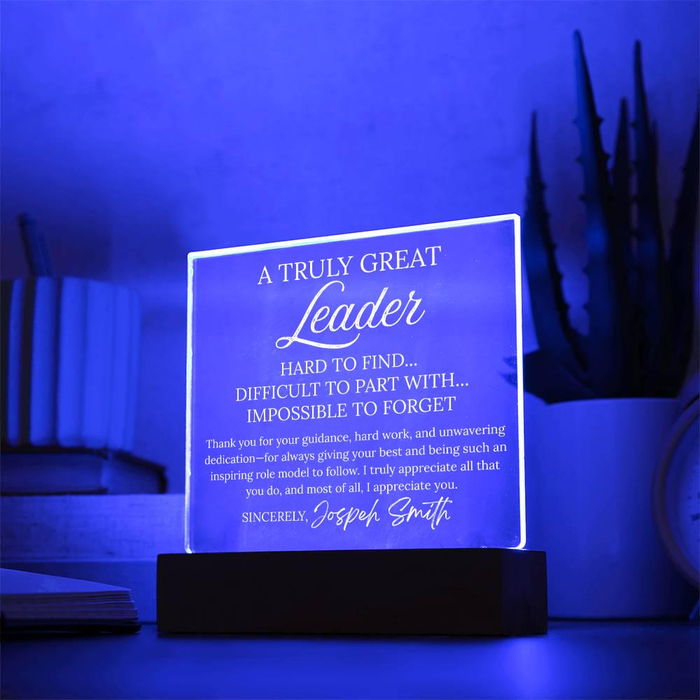 Personalized Leader Gift Acrylic Plaque – Coach Gifts – view 3