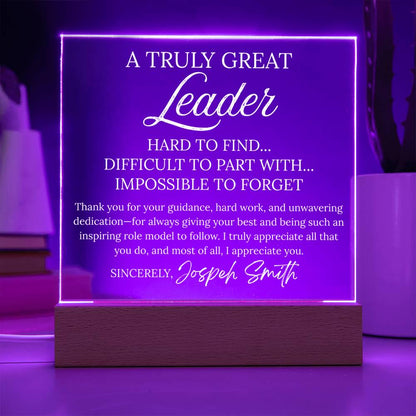 Personalized Leader Gift Acrylic Plaque – Coach Gifts – view 4