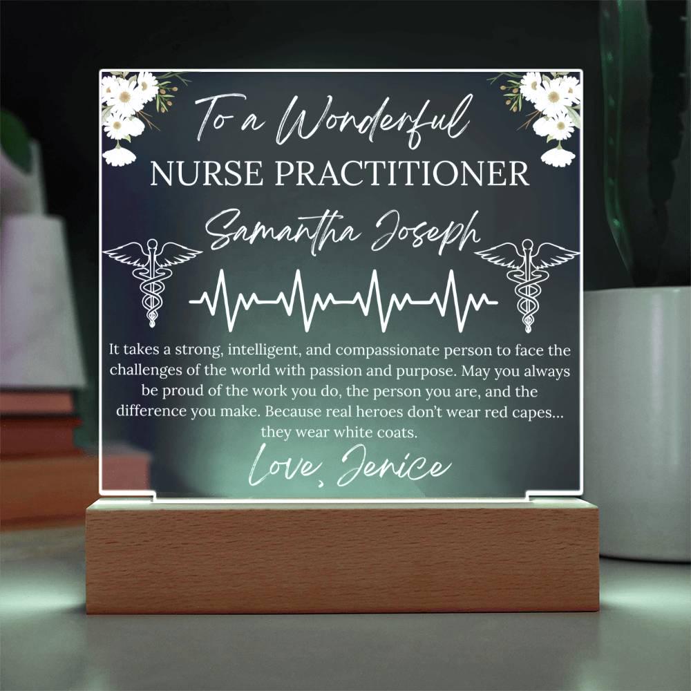 Personalized Nurse Practitioner Gift Acrylic Plaque – NP Graduation