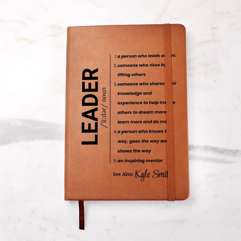 Personalized Leader Gift Personalized Vegan Leather Journal – view 7