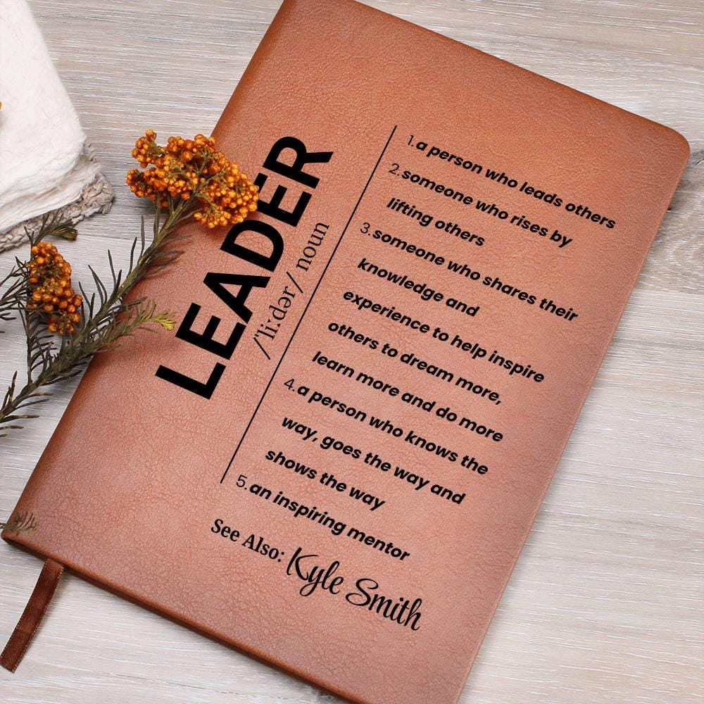 Personalized Leader Gift Personalized Vegan Leather Journal