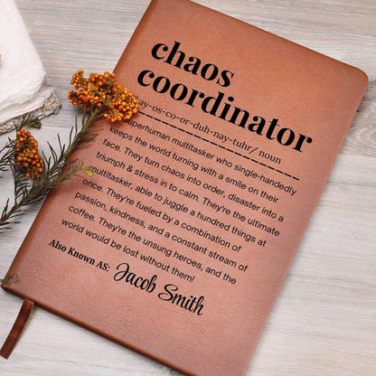 Chaos Coordinator Personalized Journal – Funny Manager Gift