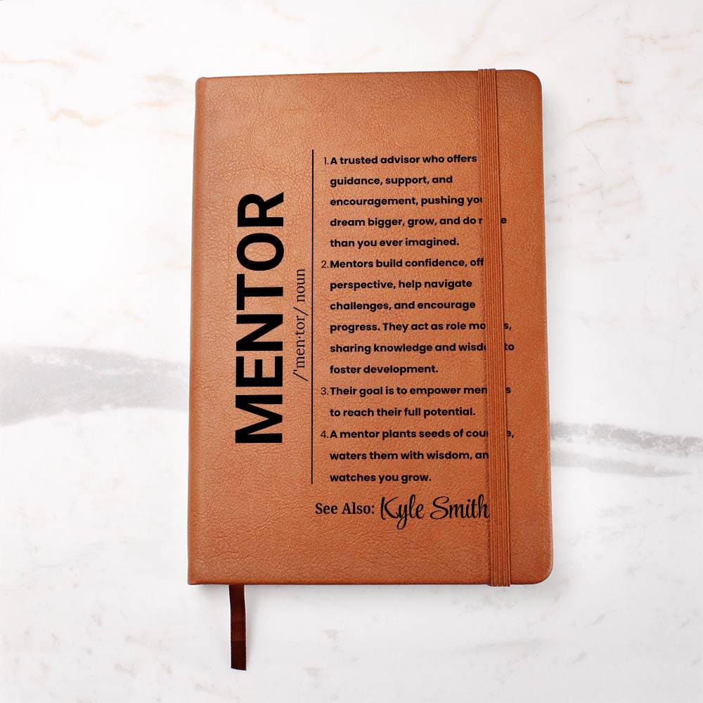 Mentor Gift Personalized Vegan Leather Journal – view 5