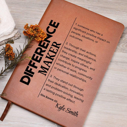 Difference Maker Personalized Vegan Leather Journal – Mentor Gift – view 6