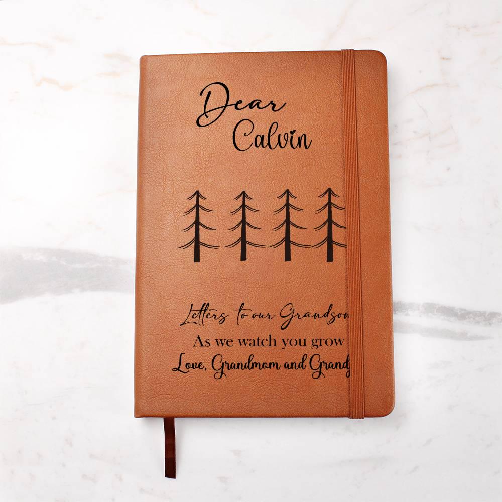 Letters to Grandson Personalized Vegan Leather Journal – Newborn Gifts – view 6