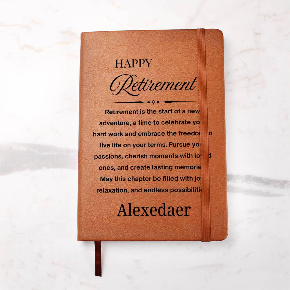 Personalized Retirement Gift Vegan Leather Journal – Farewell Gift – view 6
