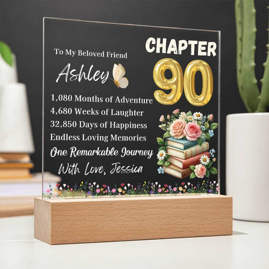 Personalized 90th Birthday Gift for Women – Unique Keepsake for 90th