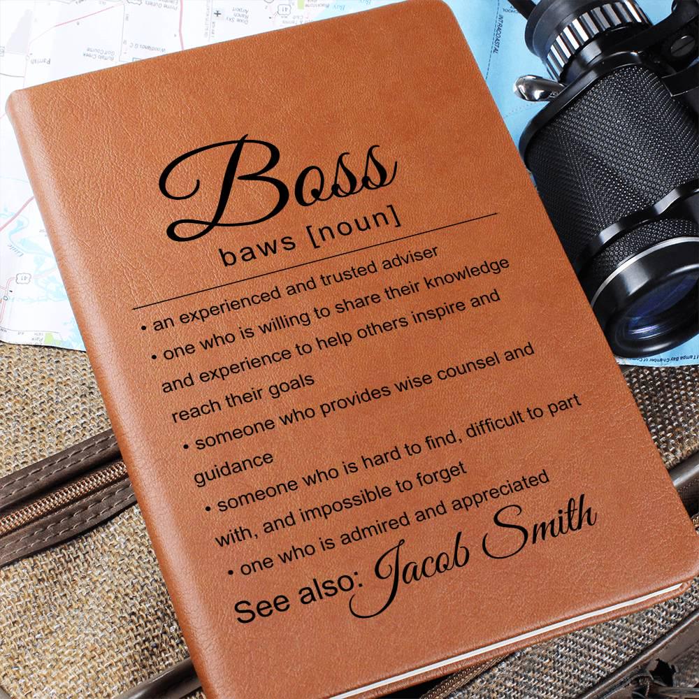 Personalized Gift for Boss Vegan Leather Journal – Corporate Gift – view 8