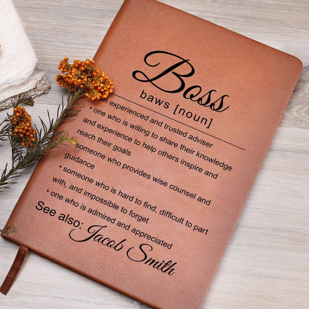 Personalized Gift for Boss Vegan Leather Journal – Corporate Gift – view 2