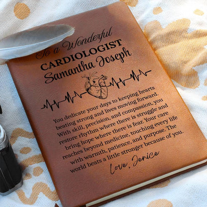 Cardiologist Gift Personalized Vegan Leather Journal – Thank You Gift – view 6