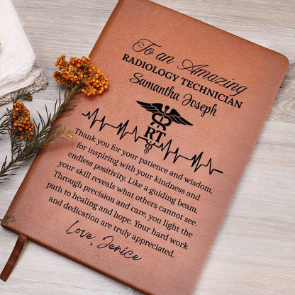 Radiology Technician Gift Personalized Vegan Leather Journal