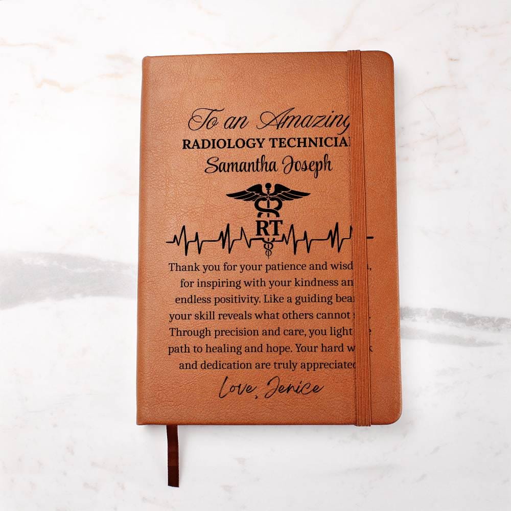 Radiology Technician Gift Personalized Vegan Leather Journal – view 6